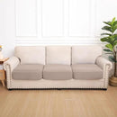 hyha Waterproof Couch Cushion Covers, Stretch Sofa Couch Seat Slipcover for Dog Washable, Non-Slip Waterproof Outdoor Cushion Covers for Patio Furniture Replacement (3 Pieces, Taupe) by CozyNest Decor
