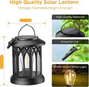 WdtPro Solar Lanterns Outdoor Hanging 4 Pack, Upgraded Bright Waterproof Lantern for Outside, Over 12Hrs Powered Lights for Garden, Yard, Patio Decor (Warm Light) by CozyNest Decor