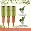 12 Sets Plant Watering Devices Include Terracotta Self Watering Spikes and 26 oz Plastic Bottles, Slow Release Vacation Insert Automatic Plant Waterer Device (Green and Terracotta) by GreenHaven Gardens