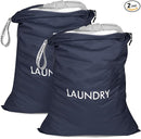MissBoy 2 Pack Laundry Bags, Nylon Washable Wet Dry Bag, Travel Laundry Bags for Dirty Clothes, Dirty Clothes Organizer Bag for Home, College Dorm Laundromat by TinyTreasures Baby Boutique