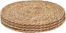 Defined Deco Woven Placemats Set of 4,12" Round Rattan Placemats,Natural Hand-Woven Water Hyacinth Placemats,Farmhouse Weave Place Mats,Rustic Braided Wicker Table Mats for Dining Table,Home,Wedding. by CozyNest Decor