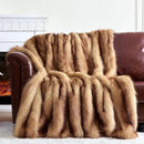 Fluffy Faux Fur Throw Blanket – Super Soft Warm Thick Plush Blanket for Bed, Couch & Office, Cozy Fuzzy Throw with Flannel Backing,108"x90", Brown by CozyNest Decor
