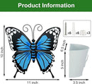 BAYN Set of 3 Butterfly Wall Hanging Planter Decor Art, Metal Wall Mounted Planters Garden Yard Decorative Flower Pot Indoor Outdoor Wall Planter Succulent Plant Container by GreenHaven Gardens
