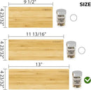 AMBIRD Bamboo Spice Drawer Organizer with Non-slip Mat, 4 Tier Jar Spice Rack Tray 13'',Seasoning Organizer for Kitchen,Cabinet,Drawers,Countertop by CozyNest Decor