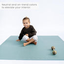 Toddlekind Solid Color Foam Play Mat 4x4 Baby Playmat. Stylish, Non-Toxic, Odorless, Plain Design Puzzle Play Mat 0m+ Mineral (Blue/Green) by TinyTreasures Baby Boutique