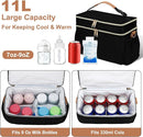 Breastmilk Cooler Bag with 6 Ice Pack, Wearable Breast Pump Bag Compatible with Willow, Elvie, Medela & Momcozy M5/S12 Pro Pumps & Accessories for Work, Travel and Family Use Black by TinyTreasures Baby Boutique