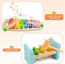 Wooden Montessori Toys for 1+ Year Old, 9 in 1 Learning Educational Toys for Toddler with Educational Box, Xylophone, Pound Bench, Shape Puzzle and More, Baby Toy Gift for 12-18 Months by TinyTreasures Baby Boutique