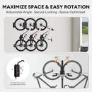 Bike Rack Garage, Bike Wall Mount – 2 Pack Bike Rack for Garage & Indoor Storage, Heavy Duty Vertical Bike Hanger Holds Up to 66 lbs, Space-Saving Bike Wall Rack for Home, Apartment, or Shed by GreenHaven Gardens