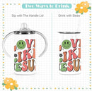 12 Oz Sublimation Sippy Cup 6 Pack, Kids Sublimation Sippy Tumblers, Stainless Steel Sublimation Todder Water Bottle by TinyTreasures Baby Boutique
