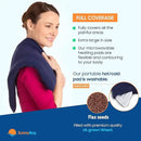 SunnyBay Extra Large Microwave Heating Pad, Microwavable Heavy Weighted Full Body Moist Hot or Cold Pack and Washable Fleece Cover, 10x24 Inches, FSA HSA Eligible, 2.8 lbs, Made in USA, Navy Blue by CozyNest Decor