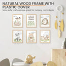 upsimples 8.5 by 11 Picture Frame, Natural Solid Wood Picture Frames, Display 6x8 with Mat or 8.5 x 11 Without, Wall or Tabletop, 1 Pack, Natural by CozyNest Decor