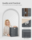 SONGMICS 6 Tier Jewelry Box, Jewelry Storage Organizer with 5 Drawers, Large Storage Capacity, with Mirror, Lockable, Jewelry Case, Gift for Loved Ones, For Watches, Gray UJBC152G01 by TinyTreasures Baby Boutique