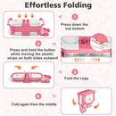 Collapsible Baby Bathtub for Newborn, Foldable Baby Bath Tub with Thermometer & Soft Floating Cushion & Drain Hole, Portable Travel Infant Bath Tubs for Newborns to Toddler 0-36 Months Girl, Pink by TinyTreasures Baby Boutique