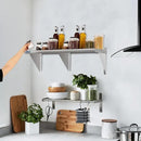 HARDURA Stainless Steel Shelf 18" x 72", 480lb Commercial Shelves Wall Mount Metal Shelving with Backsplash and Brackets for Kitchen, Restaurant, Laundry Room and Home by CozyNest Decor
