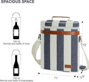 Zormy 3 Bottle Insulated Wine Tote Cooler Bag, Portable Carrier with Corkscrew Opener and Shoulder Strap for Beach Travel Picnic, Unique Carrier by TinyTreasures Baby Boutique