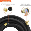 MAMIZO Soaker Hose Kit 50 ft 1/2", Solid Brass Connectors Rubber Longer Lasting, Heavy Duty Drip Hose to Save 70% Water, Soaker Hose for Garden, Lawn and Yard by GreenHaven Gardens