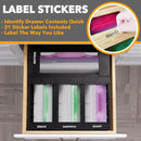 SpaceAid Bag Storage Organizer for Kitchen Drawer, Bamboo Organizer, Compatible with Gallon, Quart, Sandwich and Snack Variety Size Bag (4 Pack), Black by CozyNest Decor