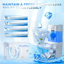 KIISIISO Automatic Toilet Bowl Cleaner Tablets，Bathroom Toilet Tank Cleaner，Blue Clean Bubbles,Strong Detergent Ability,Long-lasting 300 brushes,Mild Fresh Pine Scent(30 Pack)
