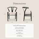 POLY & BARK Weave Dining Chair – Mid-Century Modern Wishbone Dining Chair with Arms, Solid Wood Frame, Indoor Use – Black – Single - Ideal for Dining Room, Kitchen or Stylish Accent Setting by CozyNest Decor