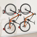 2-Pack Swivel Bike Rack Wall Mount, Bike Hangers for Garage, Space-Saving Vertical Bike Holder, Holds up to 77 lbs, Bicycle Wall Hanger Storage, No Heavy Lifting Required Indoor Hanging Bike Rack-Red by GreenHaven Gardens