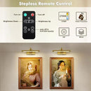 Wireless Picture Lights for Wall Rechargeable Brass Gallery Lights Battery Operated Art Lamps with Remote and Timer Dimmable Painting Lights for Artwork Portrait Display 12 Inch 2W 2700K by CozyNest Decor