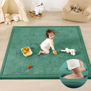 1.3" Thick Baby Play Mat for Floor Playpen, 71x59 Large Foam Tummy Time Mat, Padded Support Soft Plush Nursery Rug for Infant Kids Toddler Crawling Kick Activity (Emerald) by TinyTreasures Baby Boutique