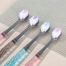 EasyHonor Soft Toothbrushes, Adult Medium Bristle Toothbrushes with Fashion Color Crystal & Non-Slip Handle and Wide-Head and Square Hole Bristles, Soft Toothbrush for Sensitive Gums (6 Pack) by TinyTreasures Baby Boutique