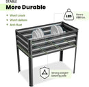 KING BIRD Raised Garden Bed with Legs Galvanized Elevated Planter Box for Backyard, Patio, Balcony, 33.9x17.7x31.5in, Dark Grey by GreenHaven Gardens