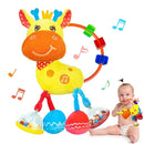Baby Sensory Toys 0-6 3-6 Months,Infant Baby Musical Stuffed Animal Activity Soft Toys, 3+ Months Rattles Teething Toys for Babies,Tummy Time Toy Gifts for 0-3-6-12 Months Boys, Girls by TinyTreasures Baby Boutique