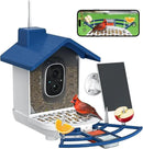 Bird Feeder with Camera Bird Feeders for Outdoors with Solar Panel, AI Identification, Ideal Gift for Lovers Friends and Parents, Navy Blue by CozyNest Decor