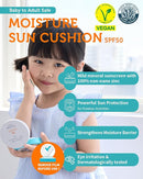 Sun Lotion SPF 40 & Moisture Sun Cushion SPF 50-100% Zinc Oxide Mineral Sunscreen - Vegan Reef-Safe for Babies Kids Adults - Korean Skincare, 2.82oz & Cushion 0.81oz by TinyTreasures Baby Boutique