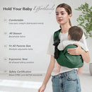 Baby Sling Carrier, Toddler Carrier Sling with Double Safety Buckle and Adjustable Shoulder Strap(7-30lbs), Baby Carriers One Size Fits All, Dark Green by TinyTreasures Baby Boutique