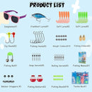 Kids Fishing Pole Set, Telescopic Fishing Rod Reel Combo Kids Starter Kit with Lures Tackle Box, Foldable Stool and Portable Bag for Boys Girls Younth by TinyTreasures Baby Boutique