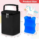 Accmor Breastmilk Cooler Bag with Ice Pack, Baby Bottle Cooler Bags, Insulated Bottle Cooler Tote Bags On The Go, Fits 4 Large 8oz Bottles, for Nursing Mom Daycare Travel, Black by TinyTreasures Baby Boutique