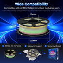 FLASHFORGE Rapid PLA Filament 1.75mm Luminous Melody, 500mm/s High Speed Printing, Glow in The Dark 3D Printer Filament 1kg Spool, Dimensional Accuracy +/- 0.02mm, Brilliant, Long-Lasting Glow by TinyTreasures Baby Boutique