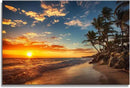 DZL Art S74781 Canvas Painting Print Paradise Tropical Island Beach with Palms Photograph Print Nature Pictures Wall Art Canvas Prints Painting for Living Room Bedroom Decor Office Wall Decor by CozyNest Decor