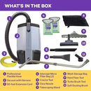 ProTeam Commercial Backpack Vacuum Cleaner, ProVac FS 6 Vacuum Backpack with HEPA Media Filtration and Residential Cleaning Service Kit, 6 Quart, Corded by CozyNest Decor