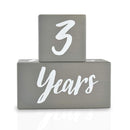 I'm Solid Wood Weekly Monthly Yearly Baby Milestone Age Blocks, Gender Neutral, Newborn Gifts & Keepsakes for Picture Props (3 Pcs/Grey) by TinyTreasures Baby Boutique