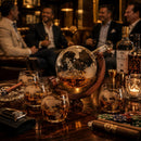 Etched World Decanter Whiskey Globe