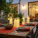 24-Pack Acrylic LED Flameless Pillar Candles with Remote & Timer, Battery Powered - Perfect for Indoor/Outdoor Decor,Wedding,BBQ and Gift - Easily Create a Magical Atmosphere. by CozyNest Decor