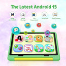 Kids Tablet,Android 15 Tablet with HD Display,10.1 inch,Parental Control & Kids Mode, Octa-Core, GMS Certified,20GB RAM 64GB ROM,1TB Expandable, 5000mAh Battery, Dual Camera, Protective Case,Green by TinyTreasures Baby Boutique