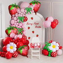 Strawberry Balloons Arch Garland Kit, 135PCS Red and Pink Balloons with Strawberry Daisy Foil Balloons for Sweet Girl Berry First Birthday Decor Baby Shower Themed Party Decorations by CozyNest Decor