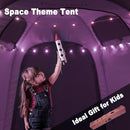 Portable Hexagon Kids Play Tent with LED Strip Lights Indoor Children Play House Easy Set-up Space Dream Tent for Night 4-5 Person & Birthday Gifts by TinyTreasures Baby Boutique