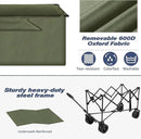 Chihee Garden Cart Collapsible Outdoor Utility Wagon Cart,Folding Beach Cart Oversized Capacity 254L,Heavy Duty Portable Wagon All Terrain Wheels Oversized Side Pocket 2 Drink Holders for Camping by GreenHaven Gardens