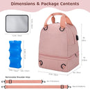 Pump Bag, Breast Pump Carrying Bags with Ice Pack & Waterproof Mat, Breast Pump Bag Compatible with Spectra S1 S2, Pumping Bags Milk Bottle Cooler for Work Travel Camping, Pink by TinyTreasures Baby Boutique