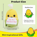 WaldyWop Beginners Crochet Kit for Kids & Adults w/Positive Card - Easy Crochet Starter Kit w/Pre-Started Yarn, Step-by-Step Video Tutorials - Craft Kits, Birthday Gifts for Girls Women, Cute Corn by TinyTreasures Baby Boutique