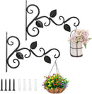 Fashion&cool 4 Pack Plant Hanging Bracket, Wall Mount Plant Hanger Outdoor Indoor, Decorative Hanging Plant Bracket Hooks for Planter Flower Bird Feeder Lanterns Wind Chimes with Screws by GreenHaven Gardens