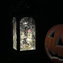 Eldnacele Halloween Ghost Projection Snow Globe Lantern with 6-Hour Timer, Lighted Plug-in & Battery Operated Water Glittering Snowing Globe Lamp for Spooky Fall Halloween Indoor Decoration(Skeleton) by CozyNest Decor