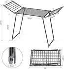 APEXCHASER Clothes Drying Rack Foldable, Large Drying Rack Clothing, Winged Laundry Rack Folding Indoor Outdoor, Metal Clothes Airer for Bedding Towel Sweater Heavy Duty, 68.9" X 23.6" X 41.3", Black by CozyNest Decor