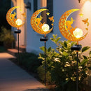 YJFWAL Garden Solar Dog Lights Pathway Stake Lights Glass Globe with Moon Dog Decor, Gifts for Mom Grandma Friends, Outdoor Decor Light Waterproof for Walkway, Yard, Patio or Garden (Warm White) by CozyNest Decor